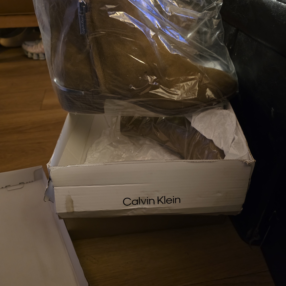 Calvin Klein Brown Suede Boots